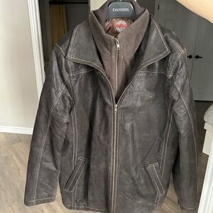 100% Suede leather Mens Jacket New removable weather guard